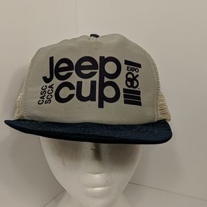 Vintage 86 Expo Jeep Cup Trucker Hat Snapback